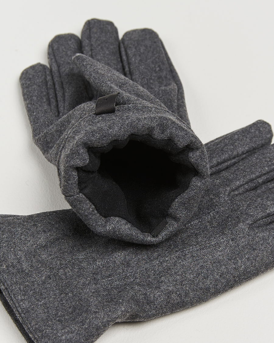 Herr | Handskar | Amanda Christensen | Lined Wool Gloves Grey Melange