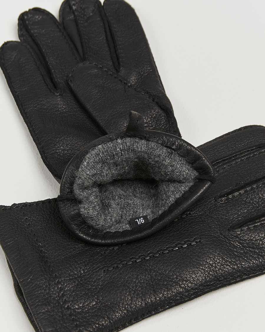 Herr | Handskar | Amanda Christensen | Lined Deerskin Gloves Black