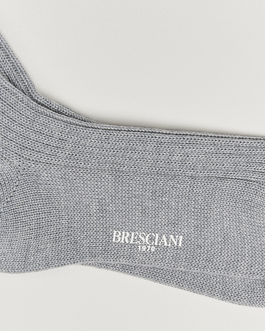 Herr |  | Bresciani | Heavy Wool Socks Light Grey