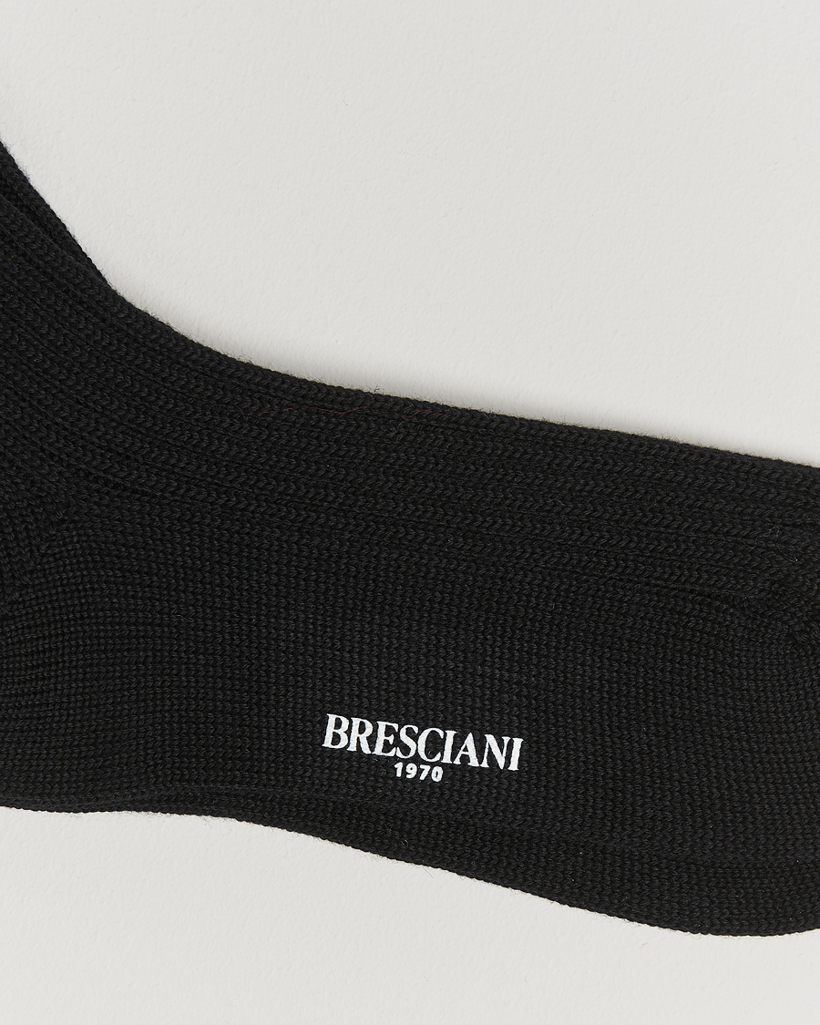 Herr |  | Bresciani | Heavy Wool Socks Black