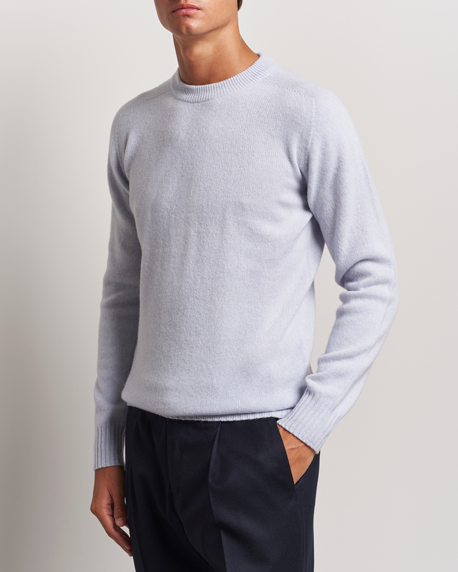 Herr | Pullover rundhals | Altea | Wool/Cashmere Crew Neck Pullover Light Blue