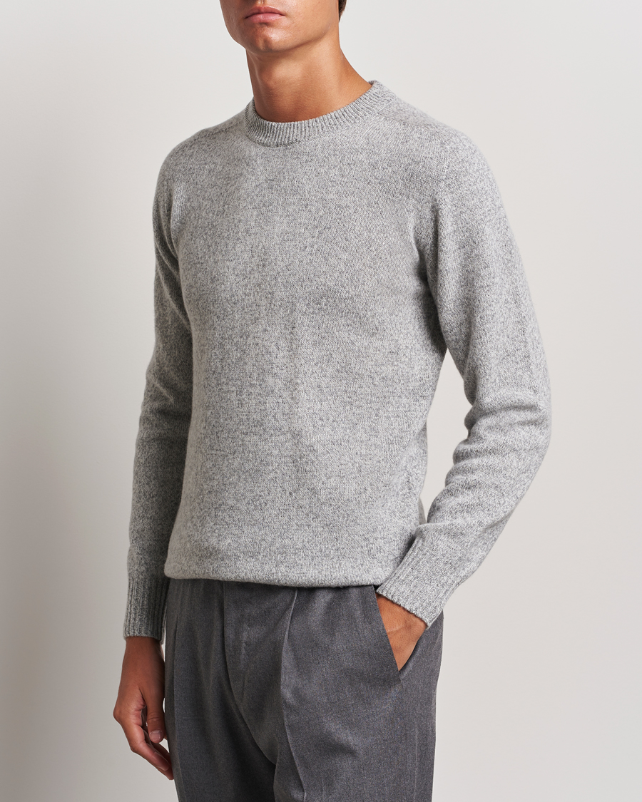 Herr |  | Altea | Wool/Cashmere Crew Neck Pullover Grey Melange