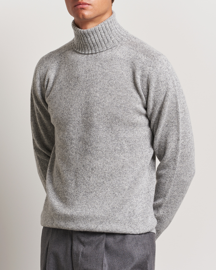 Herr | Polotröjor | Altea | Wool/Cashmere Rollneck Grey Melange
