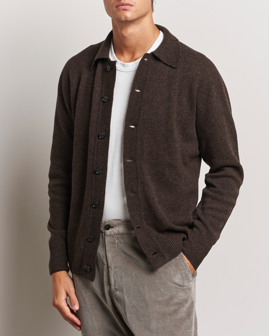 Herr |  | Altea | Shetland Collared Cardigan Brown