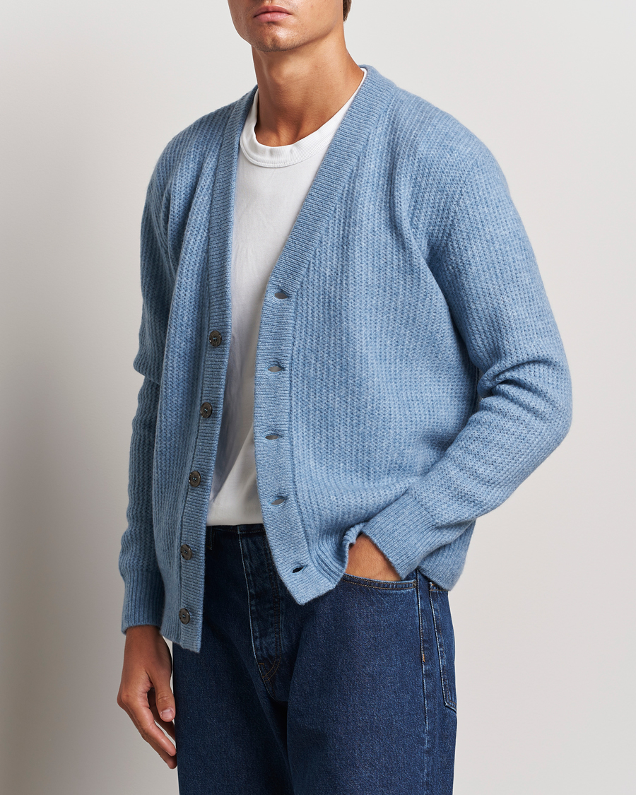 Herr |  | Altea | Soft Rib Stich Cardigan Light Blue