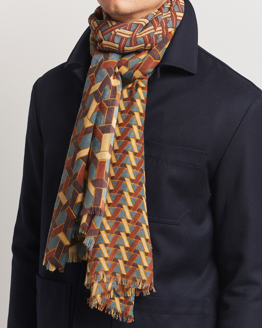 Herr |  | Altea | Printed Wool Scarf Orange