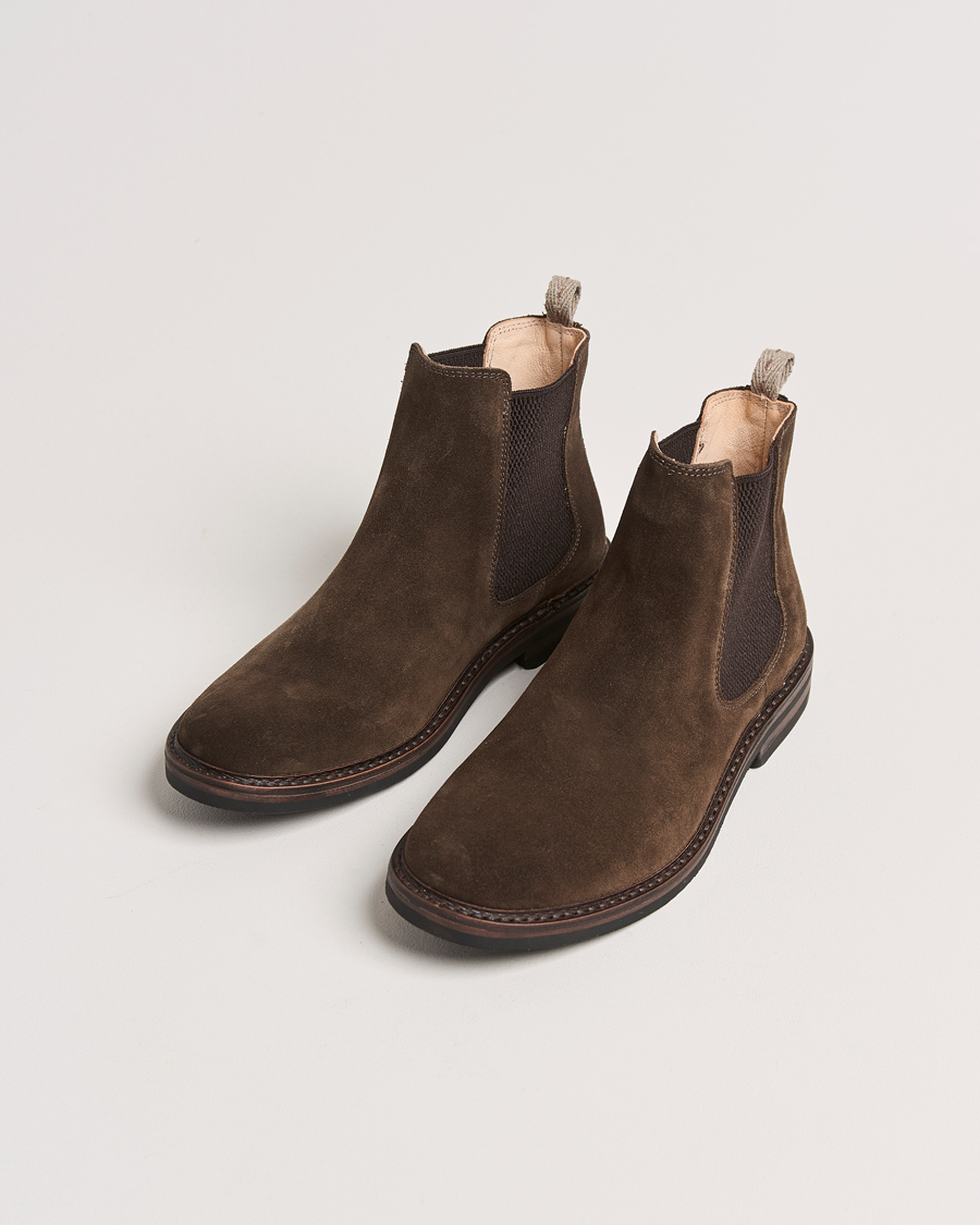 Herr |  | Astorflex | Bitflex Dainite Chelsea Boot Dark Brown Suede