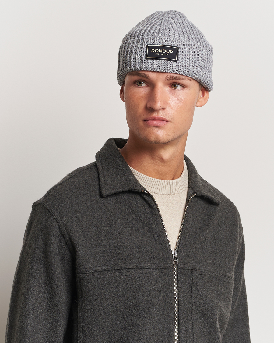 Herr |  | Dondup | Ribbed Beanie Medium Grey