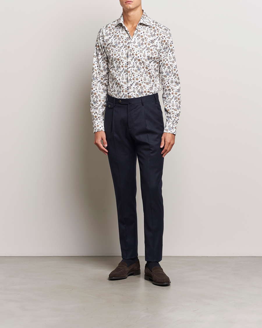 Herr |  | Eton | Slim Fit Signature Twill Printed Shirt Multi