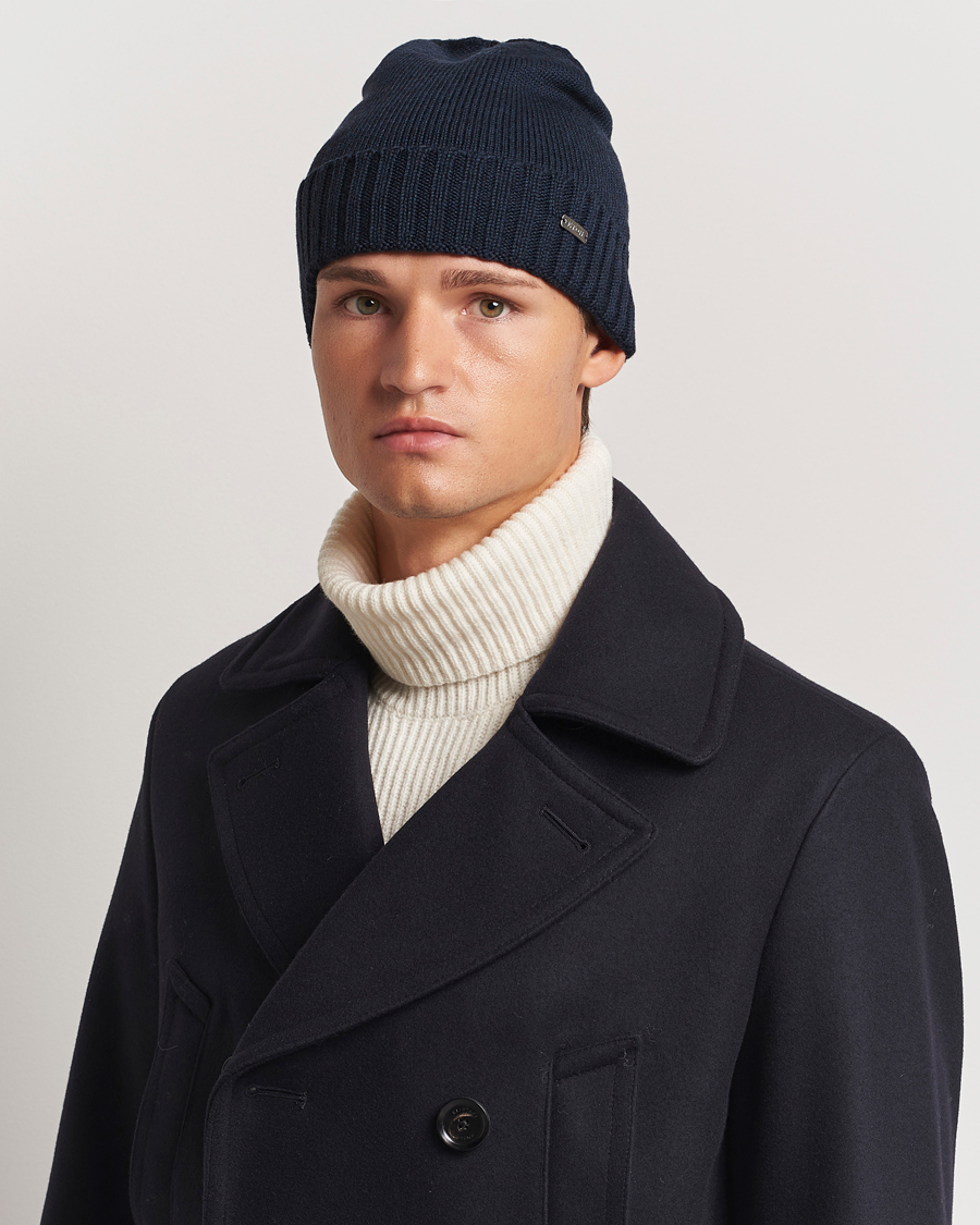 Herr |  | Eton | Wool Beanie Navy Blue