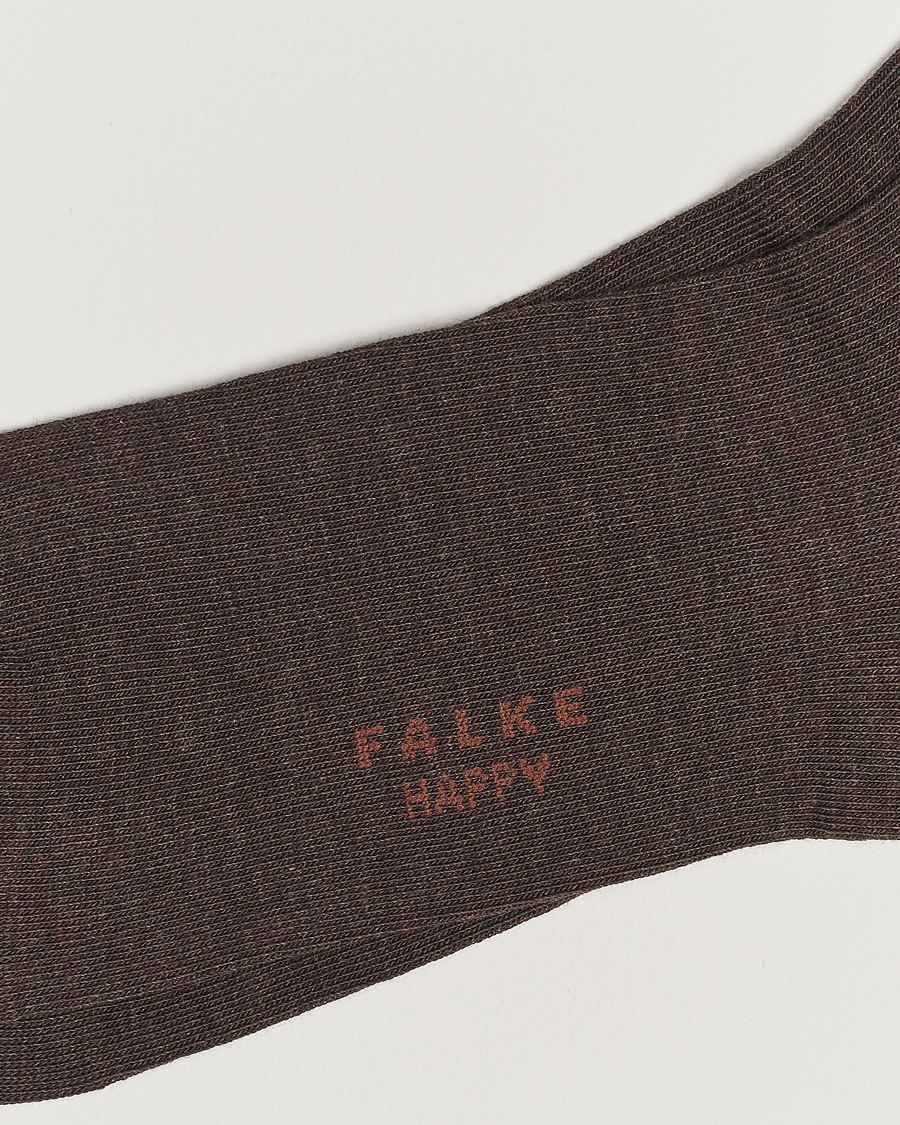 Herr | Underkläder | Falke | Happy 2-Pack Cotton Socks Dark Brown