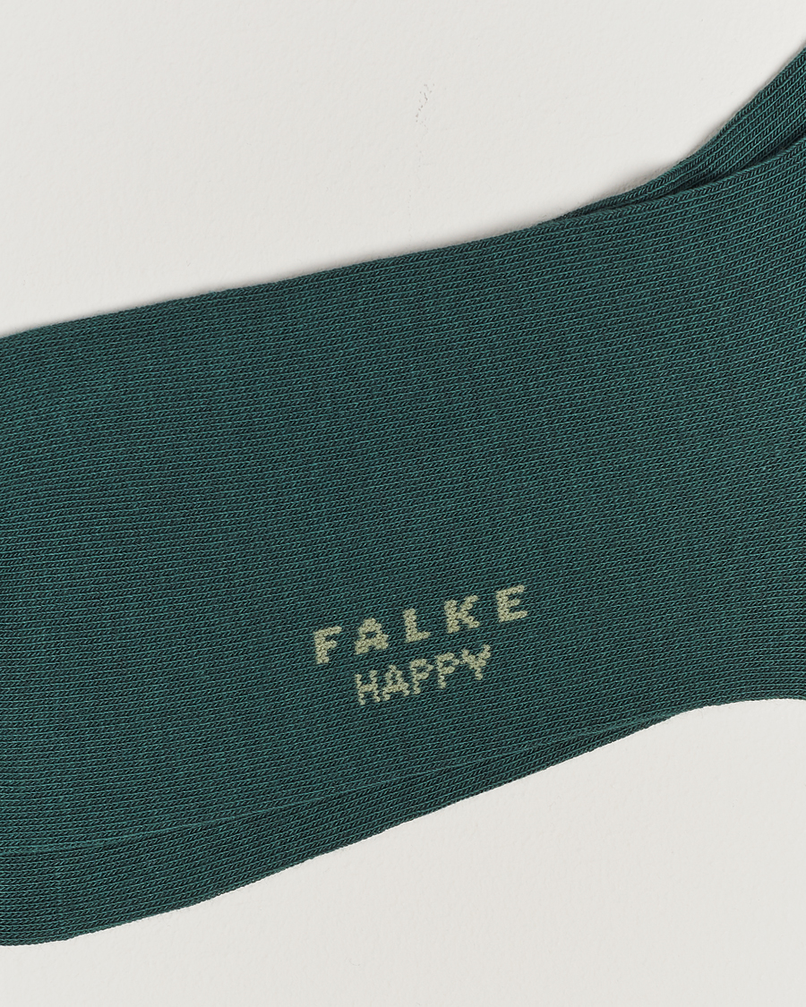 Herr | Falke | Falke | Happy 2-Pack Cotton Socks Hunter Green