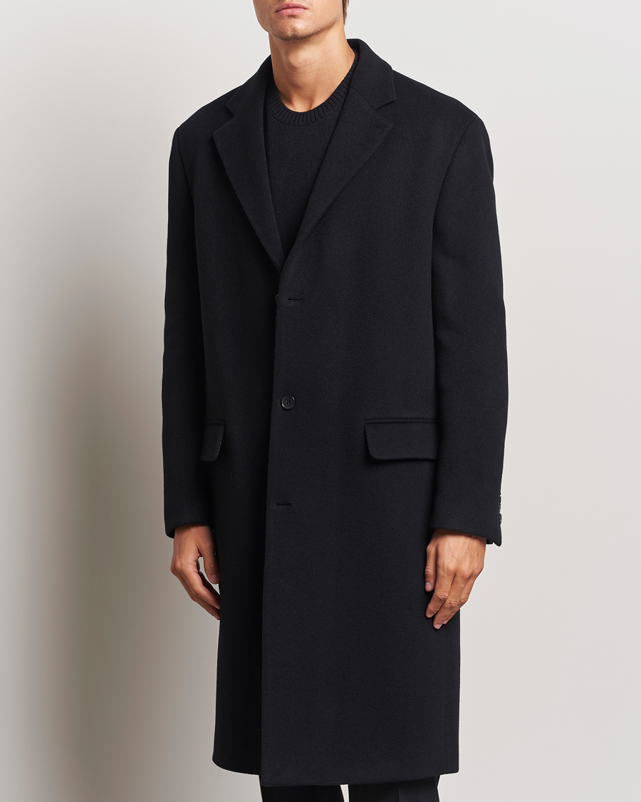 Herr | Business & Beyond - Casual | Filippa K | Relaxed Wool Crombie Coat Black