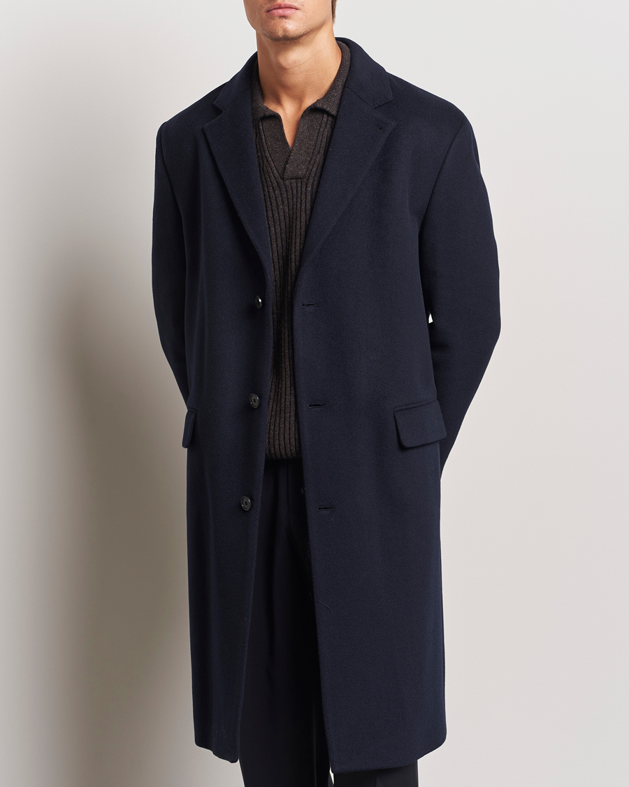 Herr | Business & Beyond - Casual | Filippa K | Relaxed Wool Crombie Coat Navy