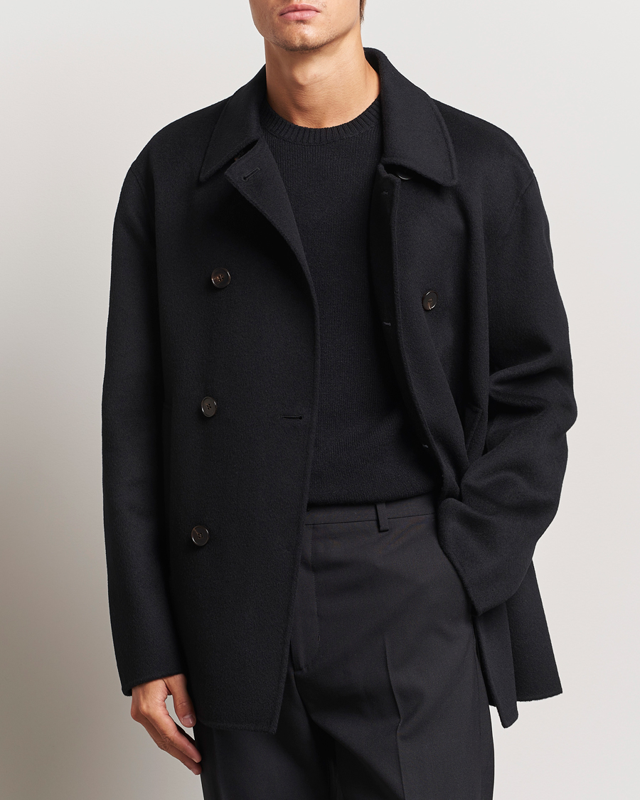 Herr | Skepparkavajer | Filippa K | Double Faced Wool Peacoat Black