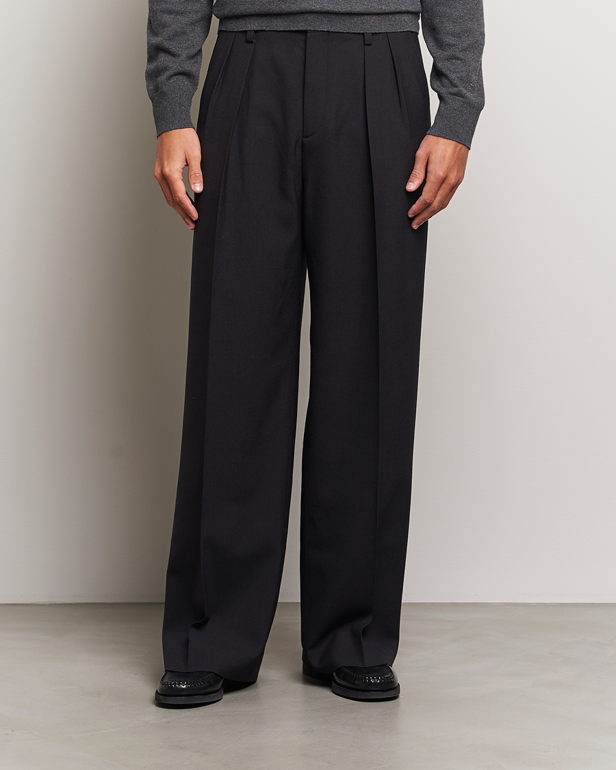 Herr |  | Filippa K | Wide Wool Trousers Black