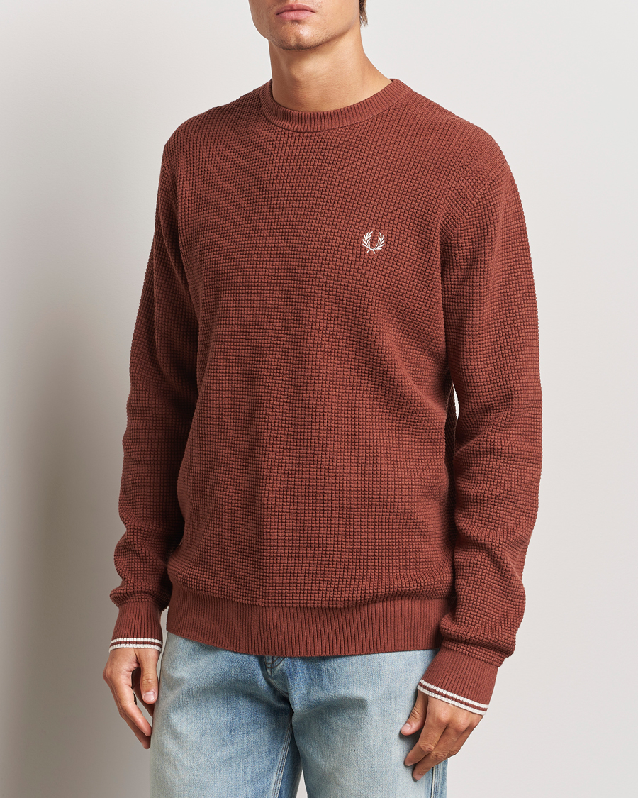 Herr |  | Fred Perry | Waffle Stitch Jumper Whiskey Brown