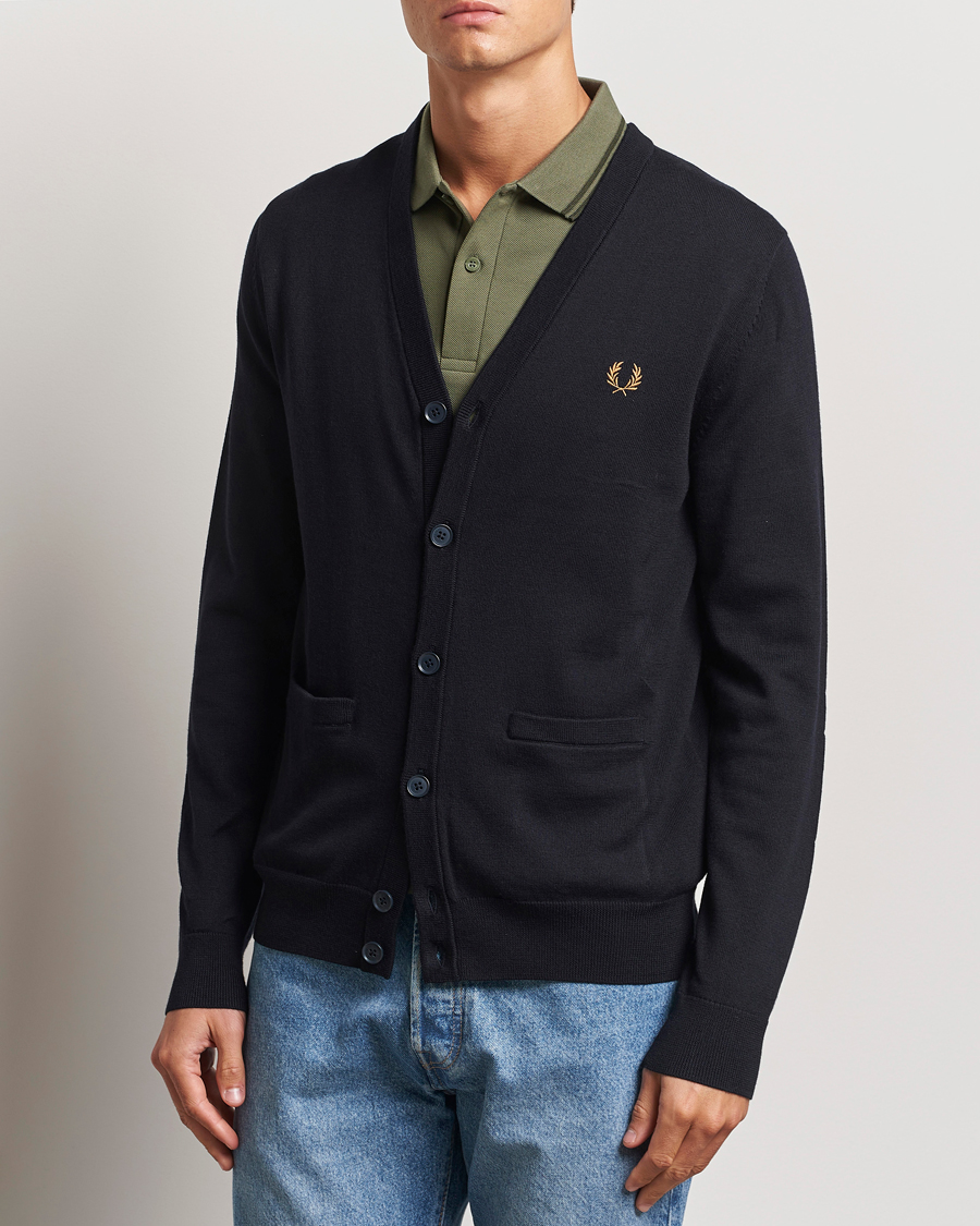 Herr |  | Fred Perry | Knitted Cardigan Navy