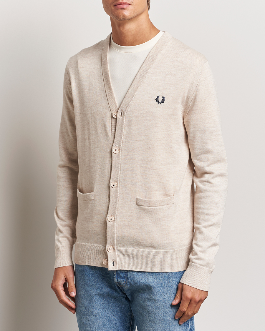 Herr |  | Fred Perry | Knitted Cardigan Porriged Marl