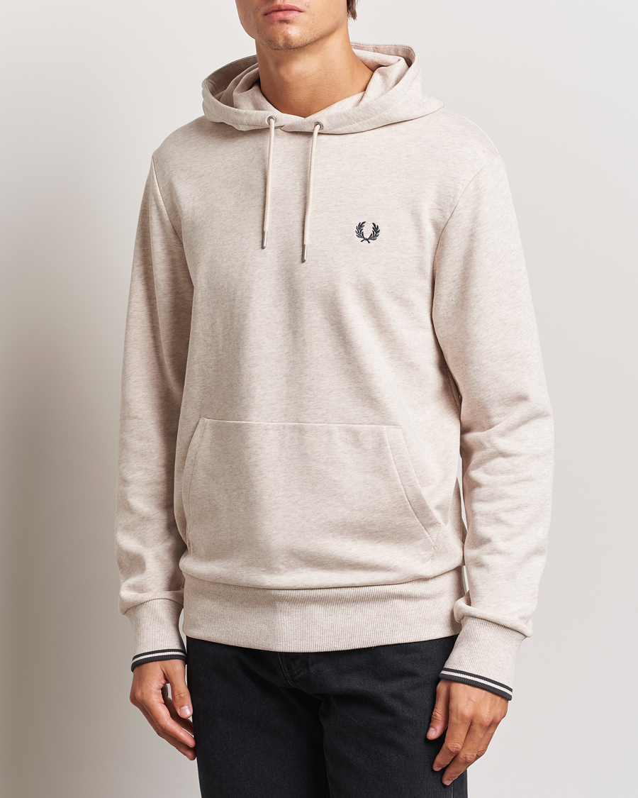 Herr |  | Fred Perry | Tipped Hoodie Oatmeal Melange