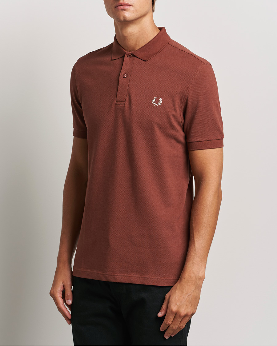 Herr |  | Fred Perry | Plain Polo Shirt Whiskey Brown