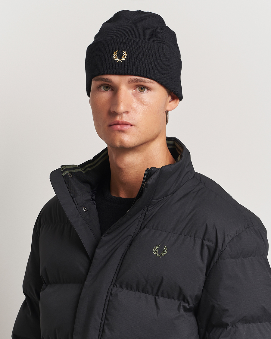 Herr |  | Fred Perry | Merino Wool Beanie Black