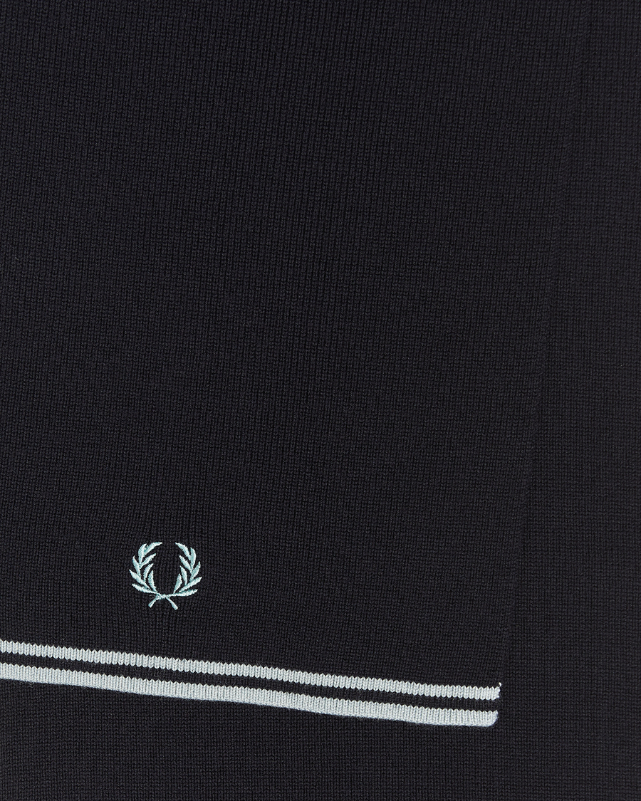 Herr |  | Fred Perry | Twin Tipped Merino Wool Scarf Navy