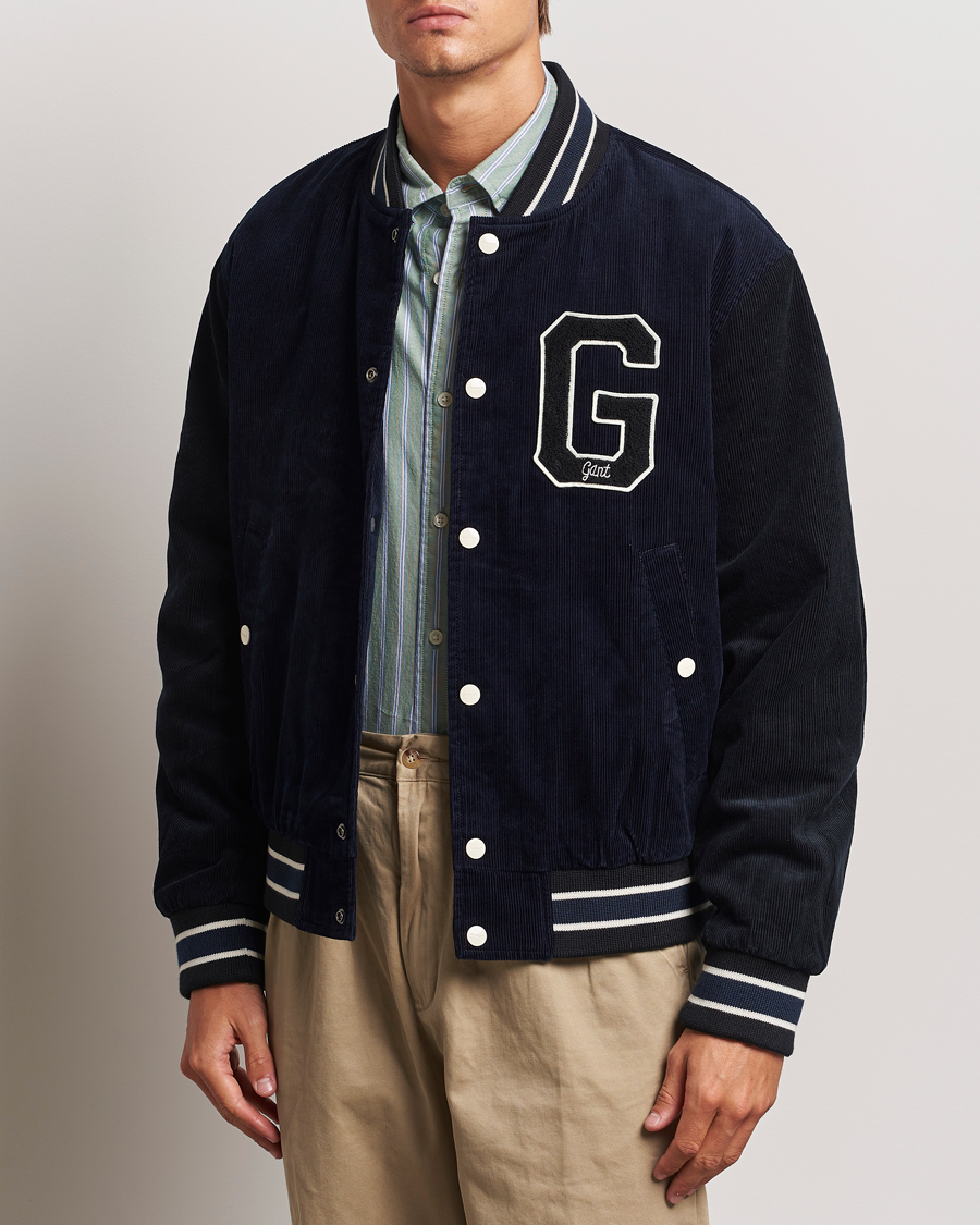 Herr | Business & Beyond - Casual | GANT | Cord Varsity Jacket Evening Blue