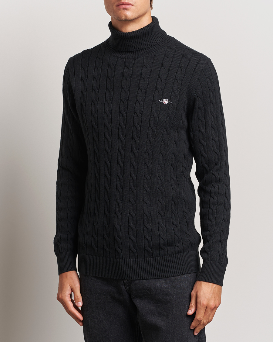 Herr |  | GANT | Cotton Cable Turtle Neck Black