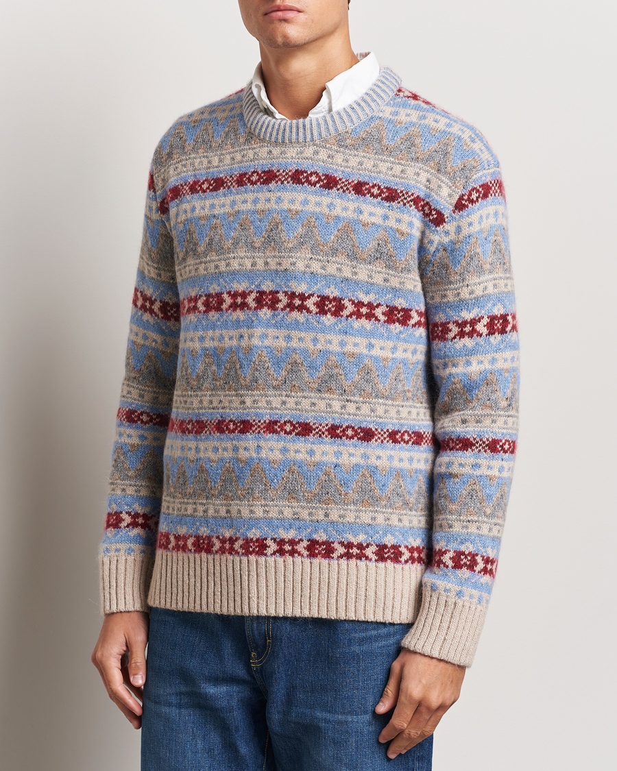 Herr |  | GANT | Fair Isle Crew Neck Clear Sky