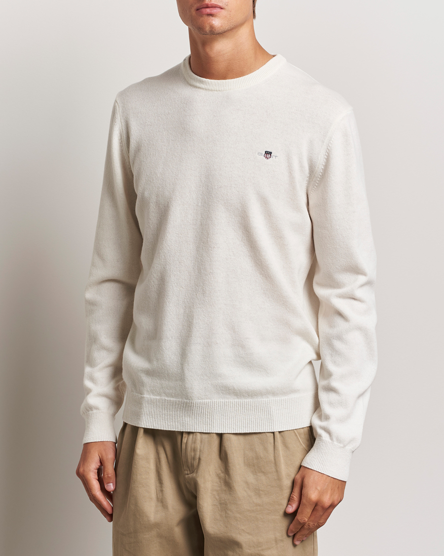 Herr |  | GANT | Lambswool Crew Neck Pullover Cream