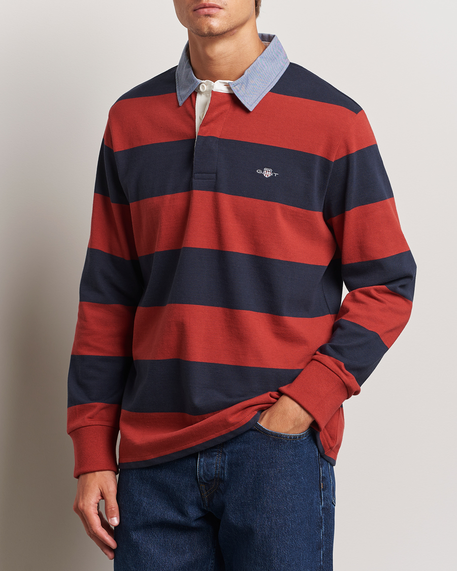 Herr |  | GANT | Original Barstriped Heavy Rugger Iron Red