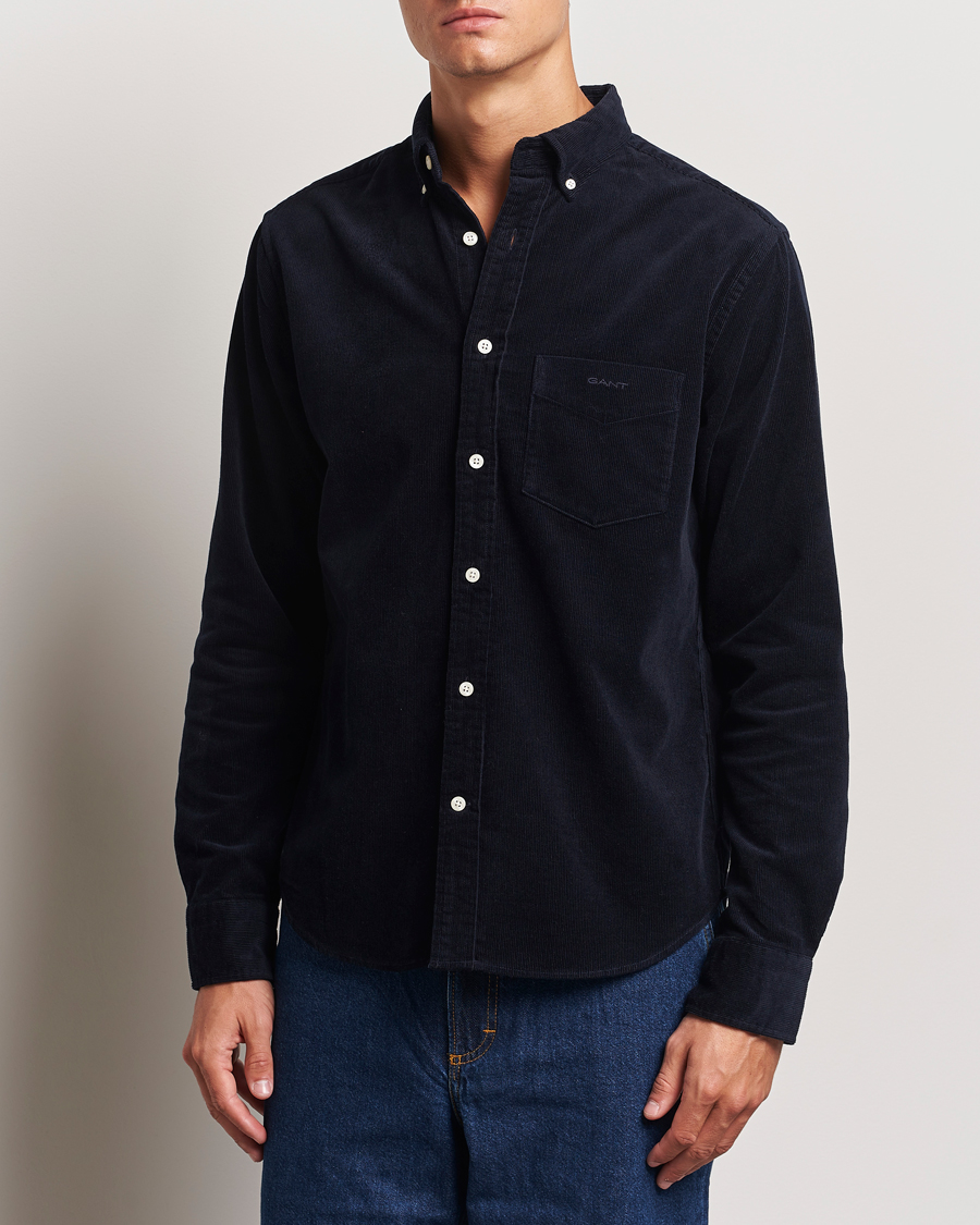 Herr |  | GANT | Regular Fit Corduroy Shirt Evening Blue