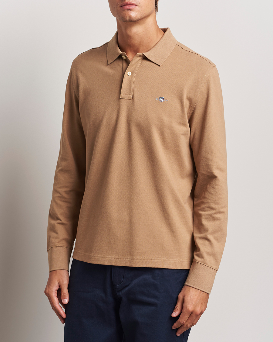 Herr |  | GANT | Regular Shield Pique Polo Warm Khaki