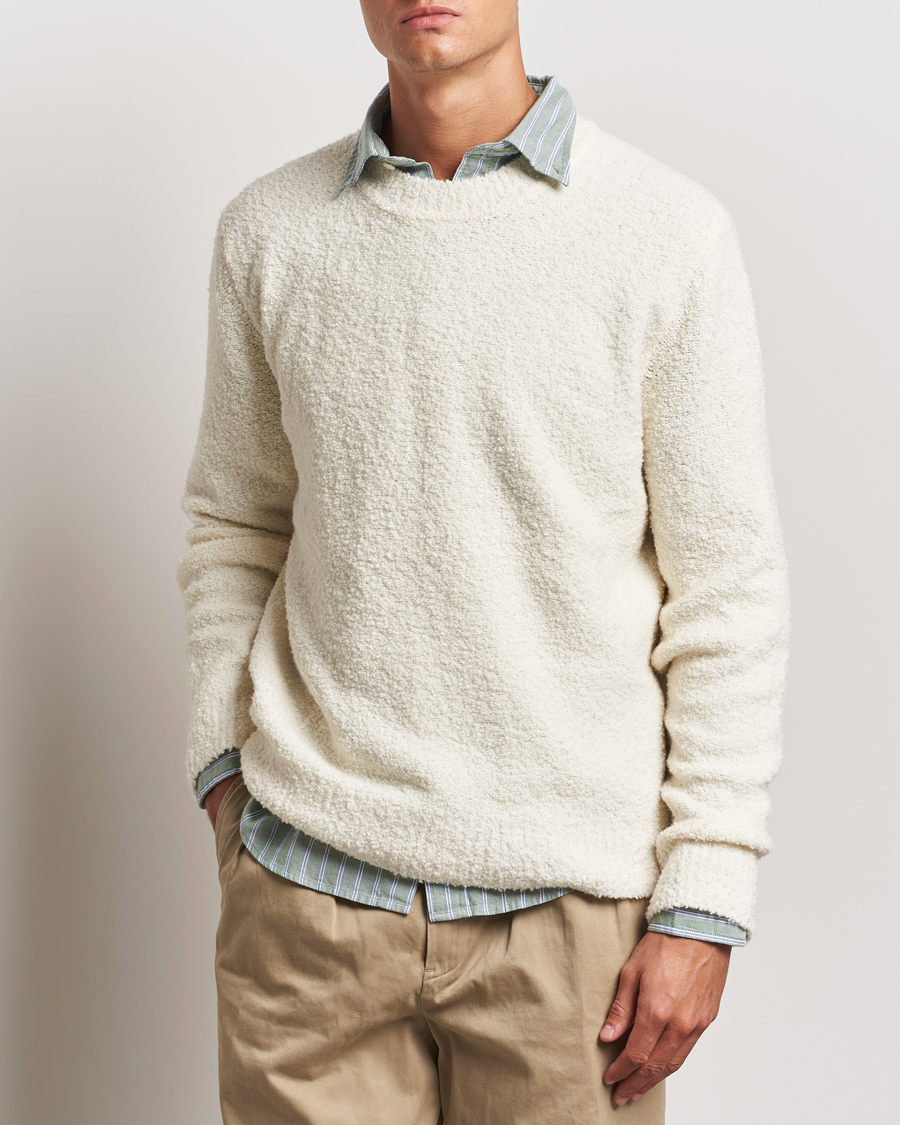 Herr |  | GANT | Wool Boucle Crew Neck Cream