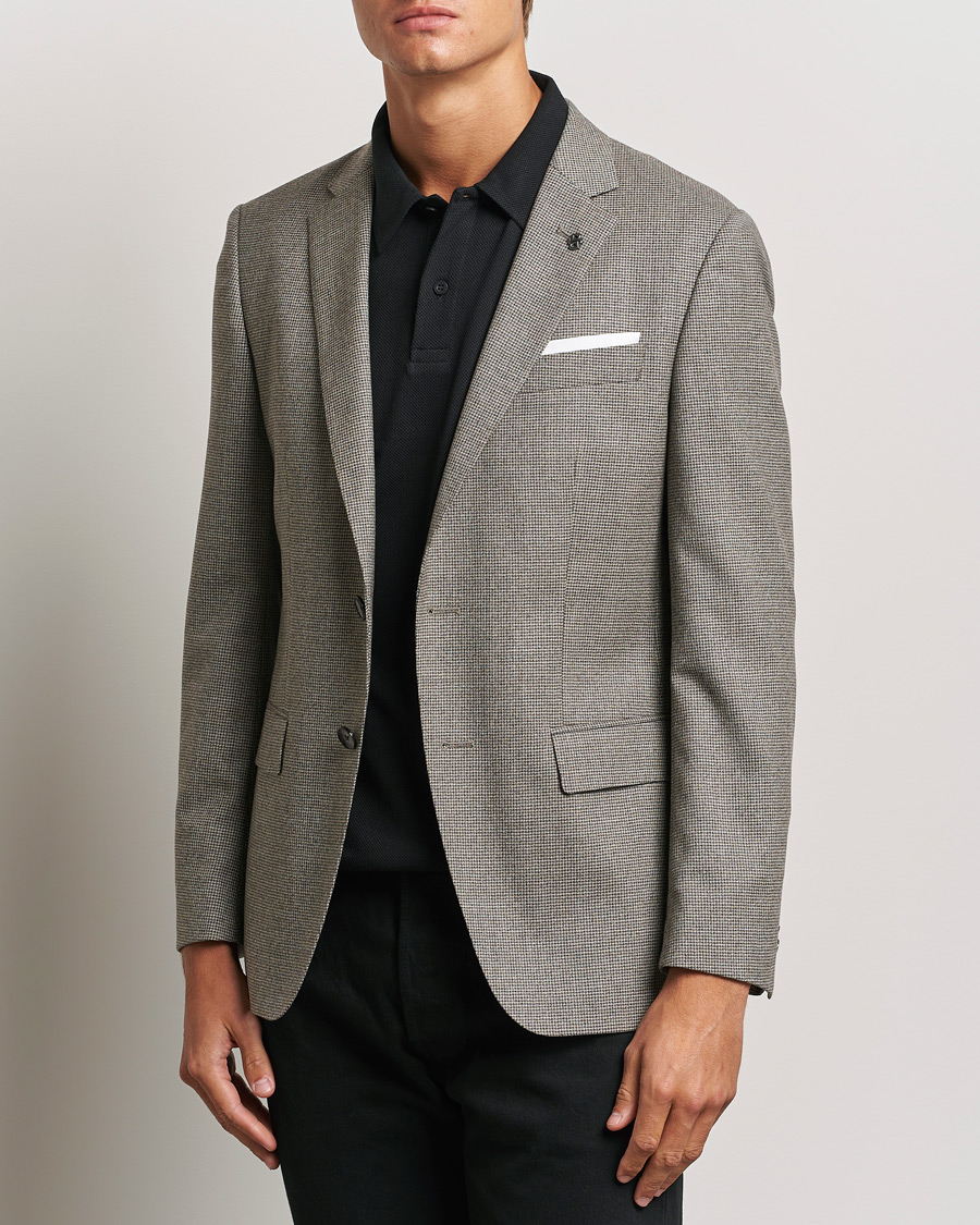 Herr | Kavaj | BOSS BLACK | Hutson Wool Dogtooth Blazer Open White