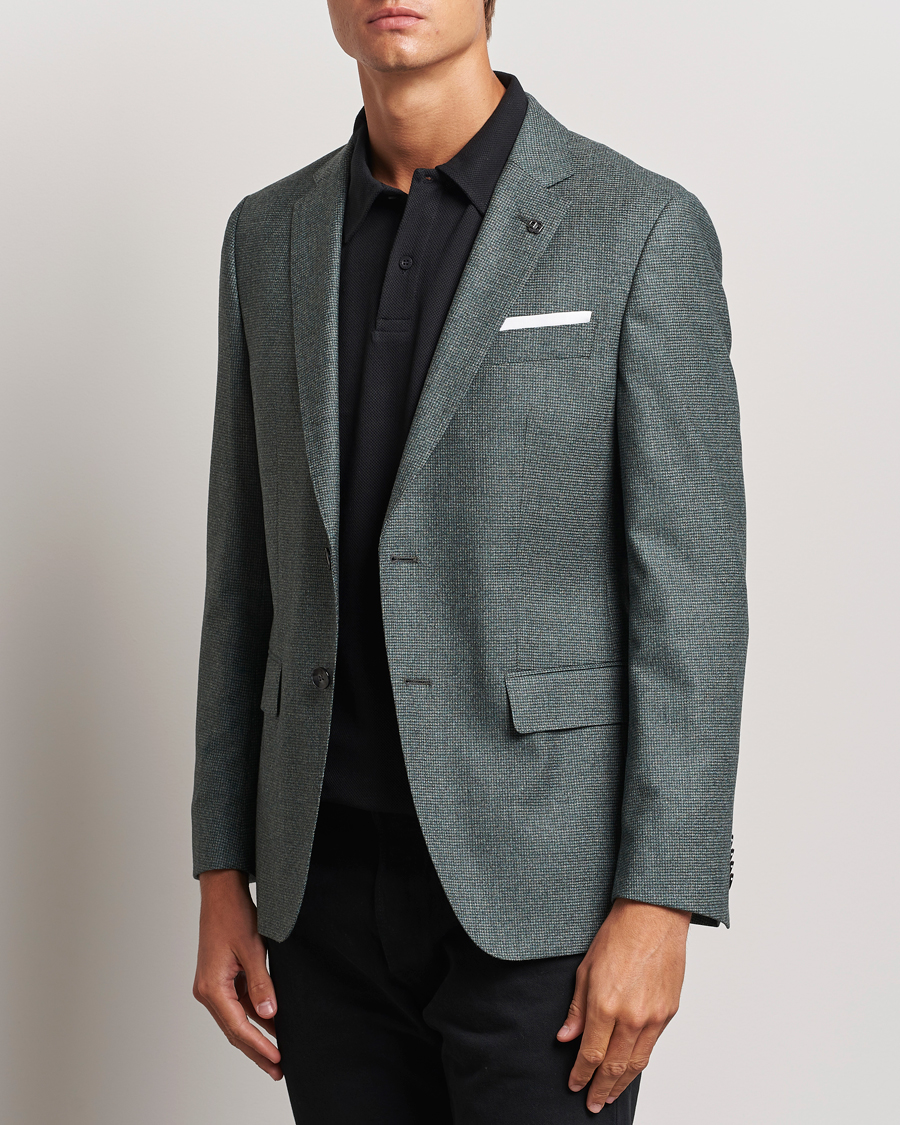 Herr |  | BOSS BLACK | Hutson Wool Dogtooth Blazer Light Green