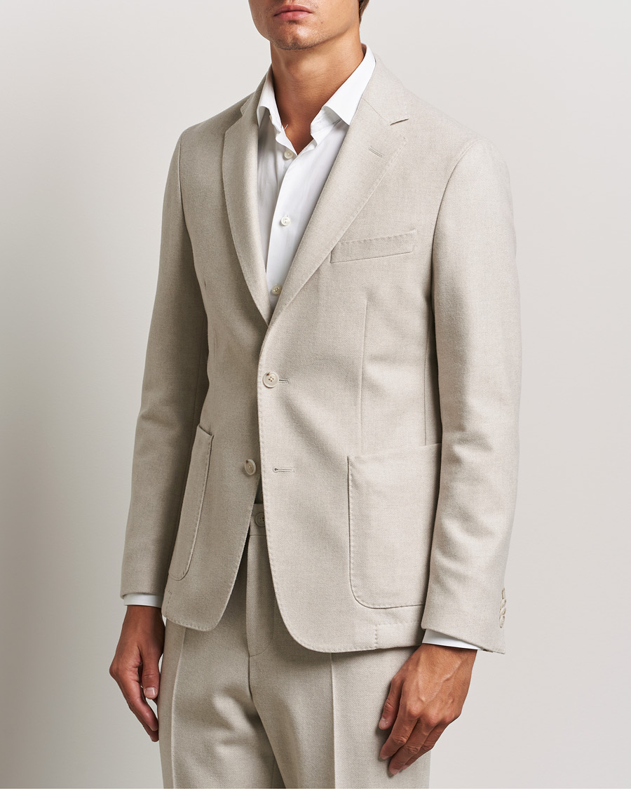 Herr | Ullkavajer | BOSS BLACK | Hanry Wool Patch Pocket Blazer Open White