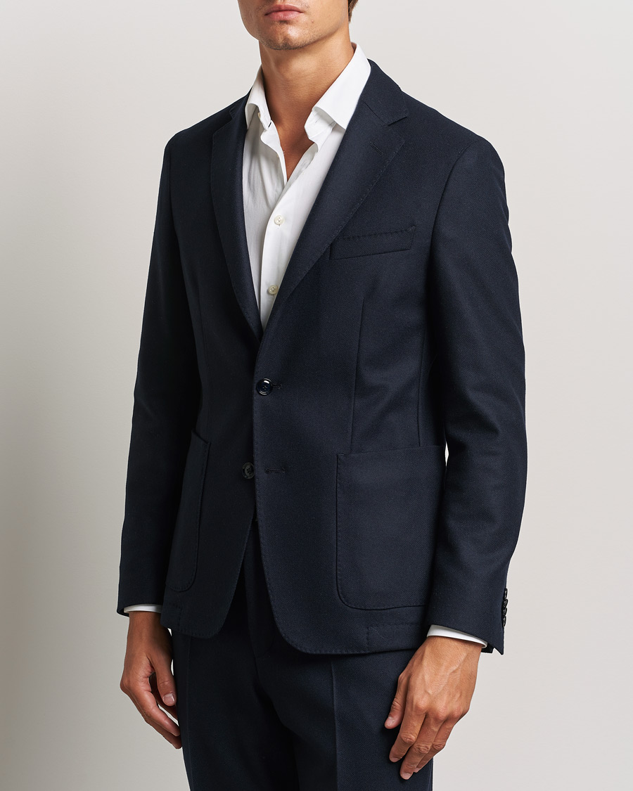 Herr | Business & Beyond - Formal | BOSS BLACK | Hanry Wool Patch Pocket Blazer Dark Blue