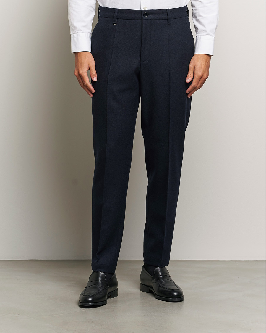 Herr |  | BOSS BLACK | Perin Wool Trousers Dark Blue