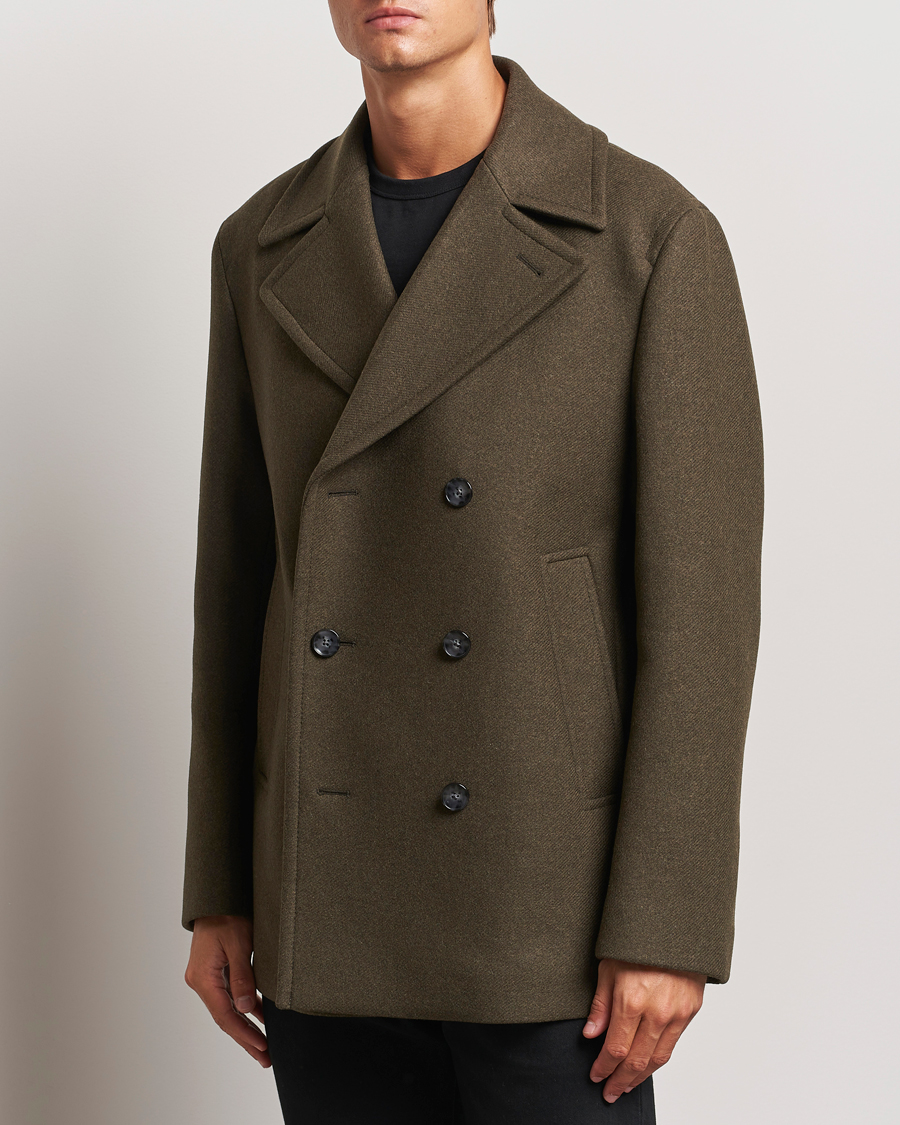 Herr | Business & Beyond - Formal | BOSS BLACK | Clay Wool Peacoat Open Green