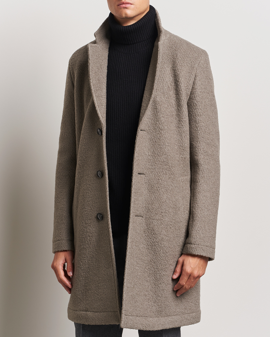 Herr |  | BOSS BLACK | Hyde Structured Wool Coat Dark Beige