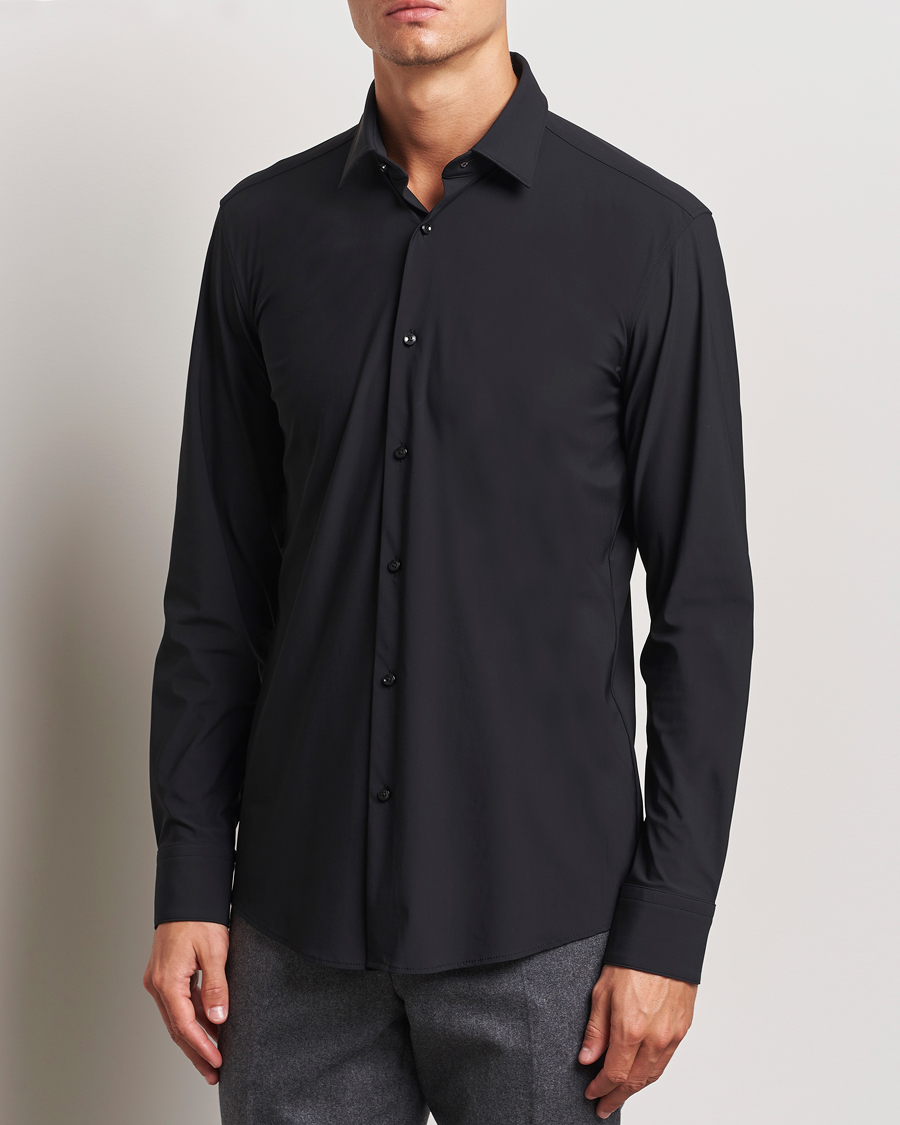 Herr | Business & Beyond - Formal | BOSS BLACK | Hank 4-Way Stretch Shirt Black