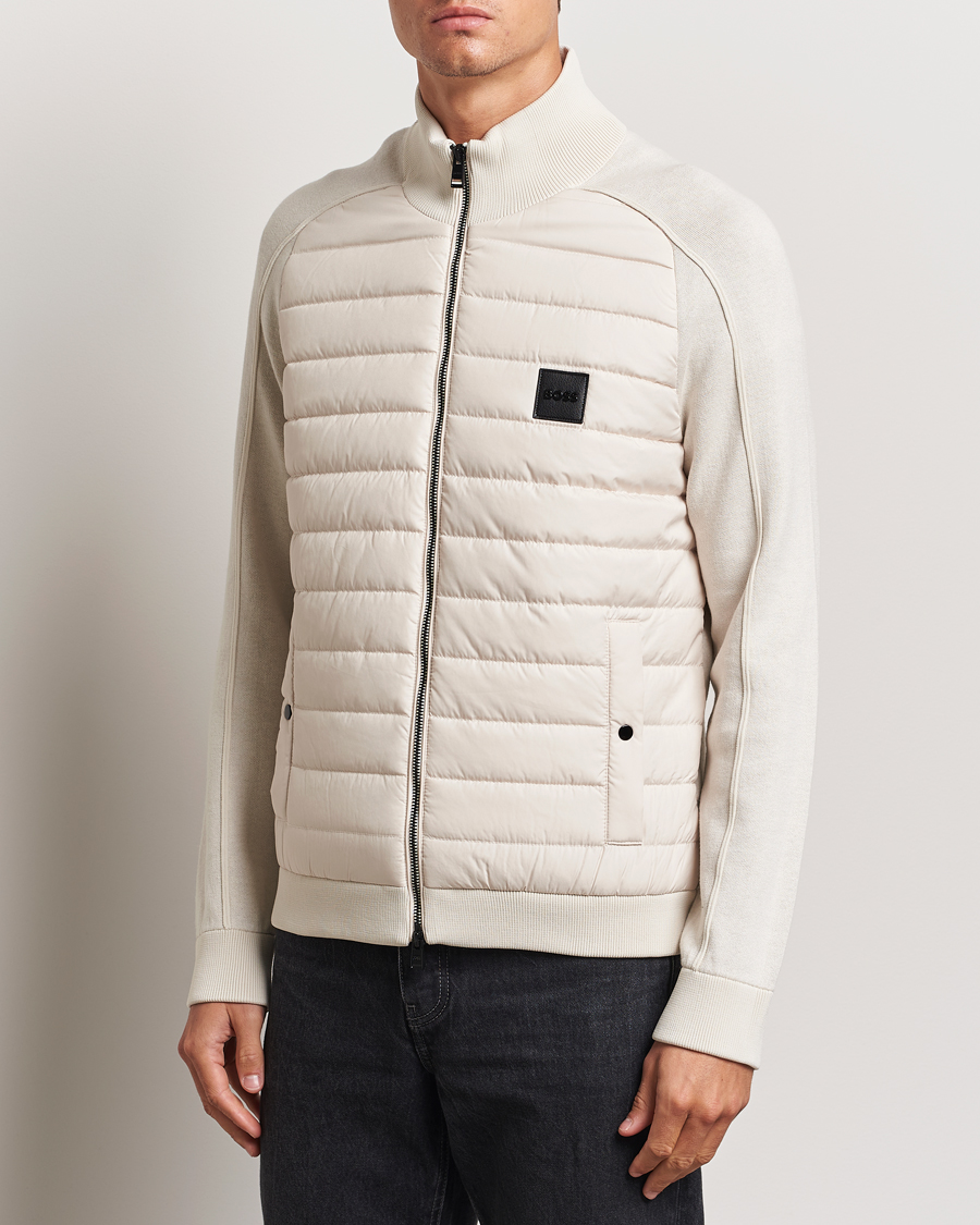 Herr |  | BOSS BLACK | Esfero Hybrid Full Zip Open White