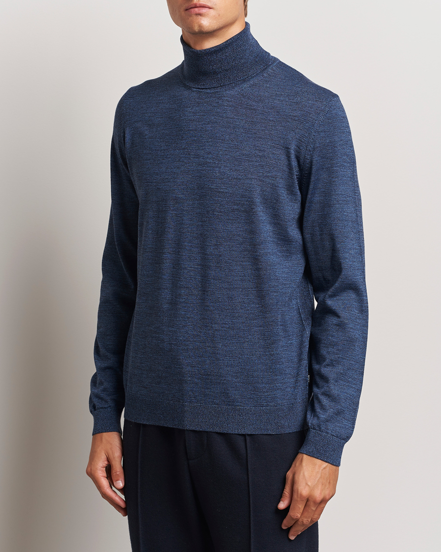 Herr | Business & Beyond - Formal | BOSS BLACK | Musso Merino Knitted Polo Bright Blue