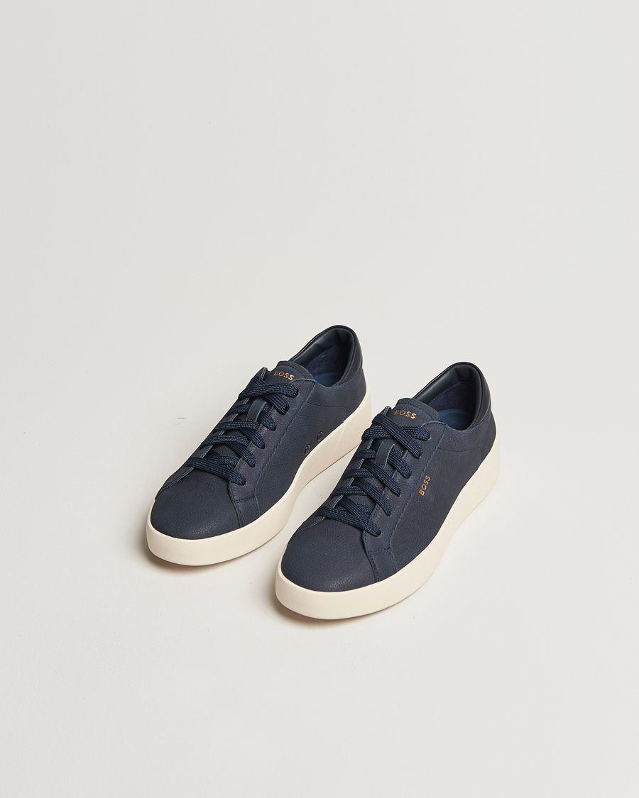 Herr |  | BOSS BLACK | Belwar Leather Sneaker Dark Blue