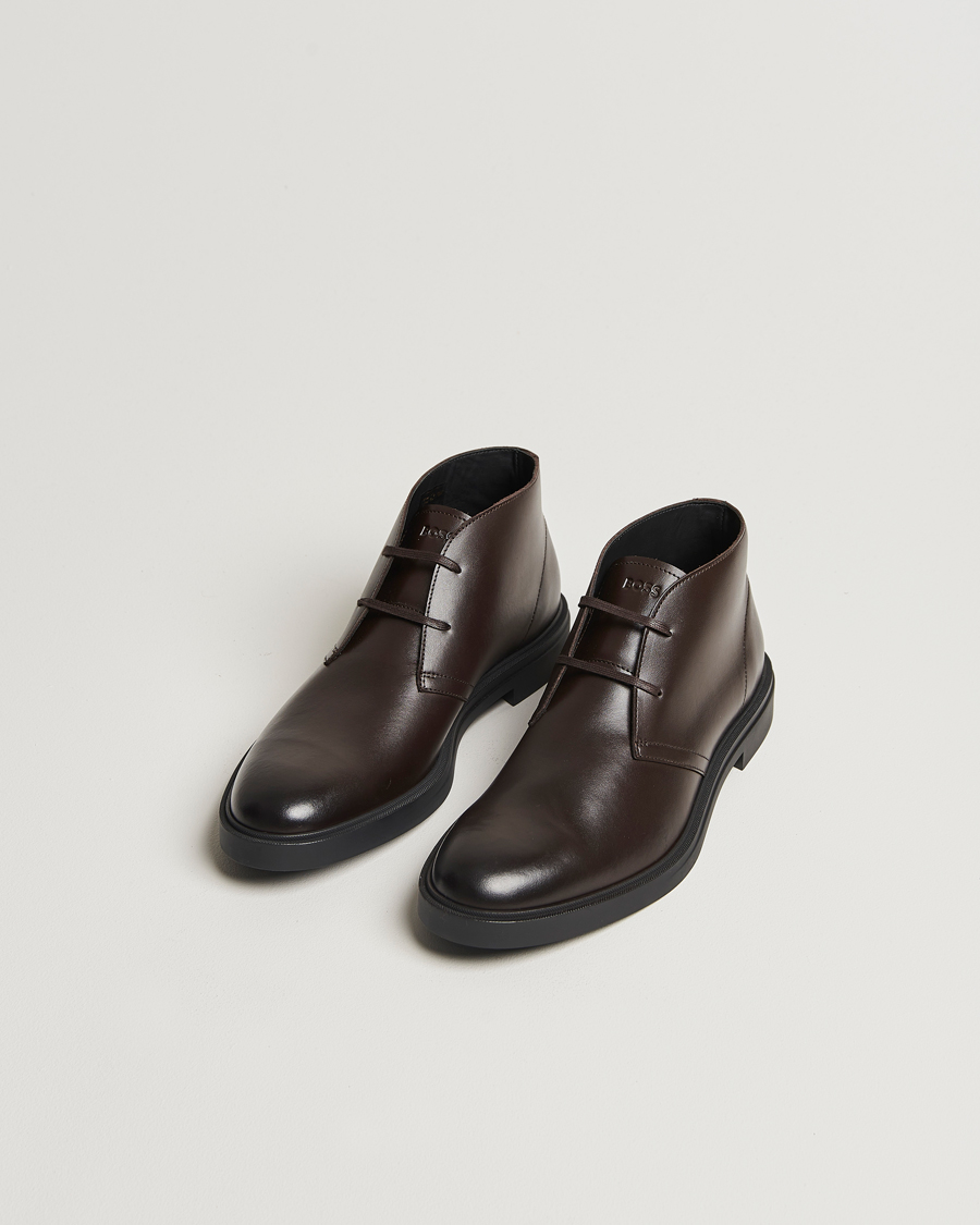 Herr |  | BOSS BLACK | Calev Leather Chukka Boot Dark Brown