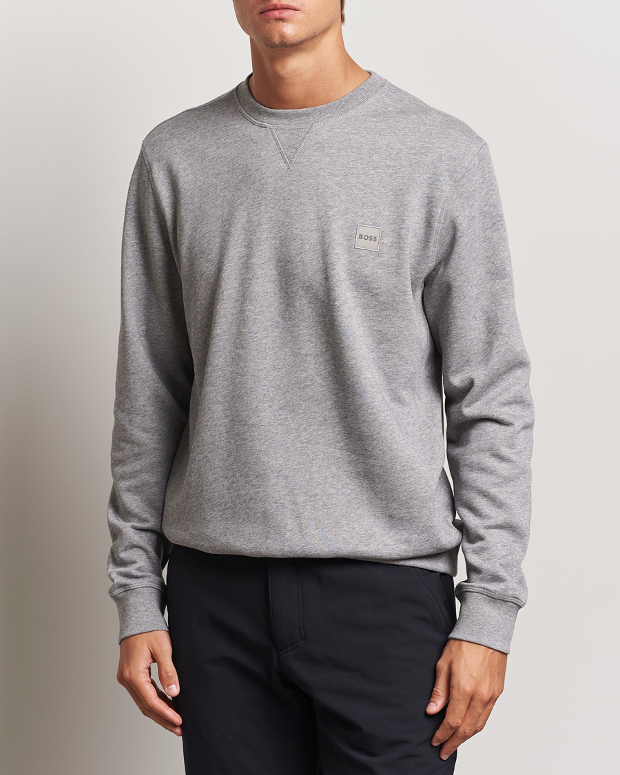 Herr | Grå Sweatshirts | BOSS ORANGE | Westart Logo Sweatshirt Light Grey