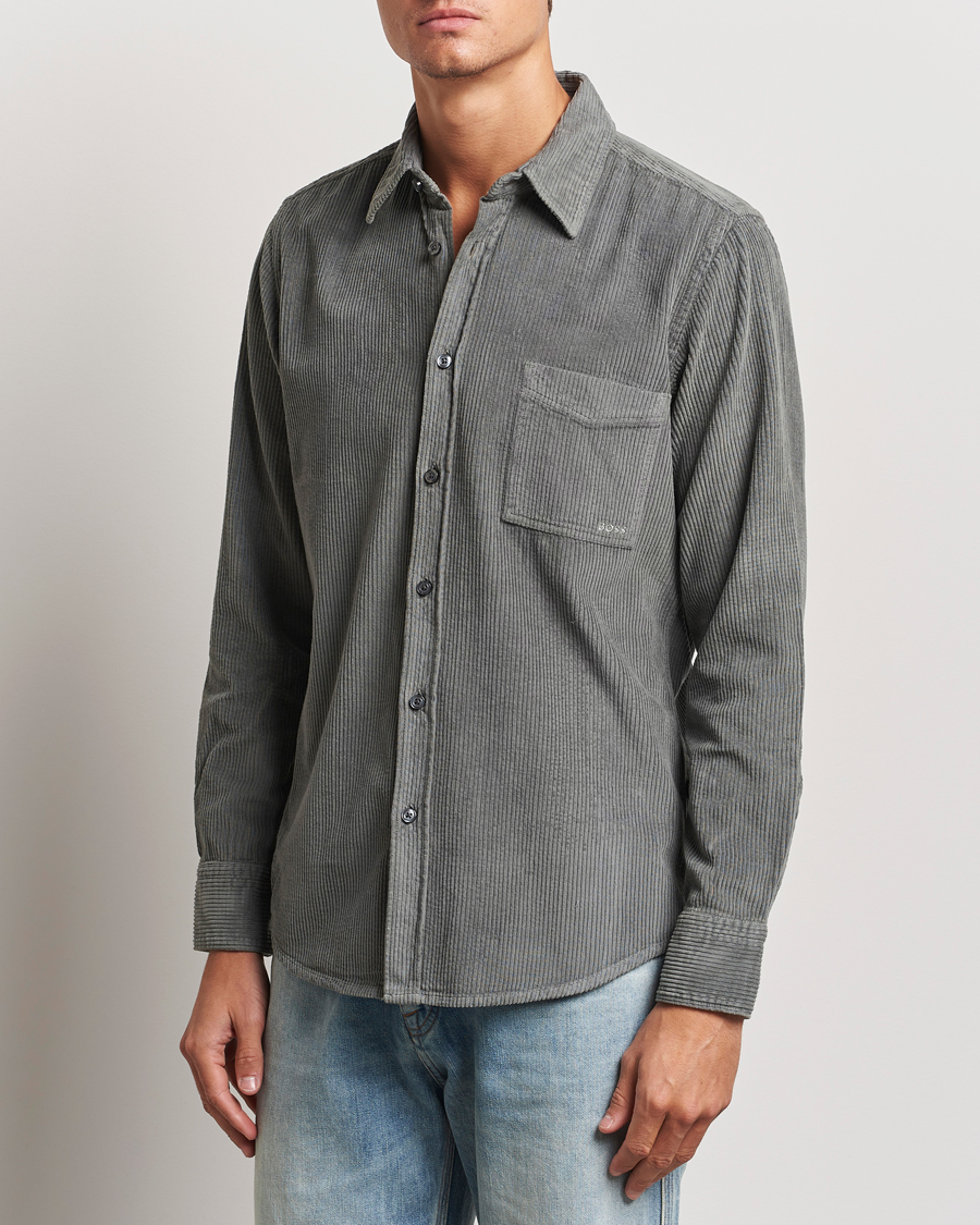 Herr |  | BOSS ORANGE | Relegant Corduroy Shirt Open Grey