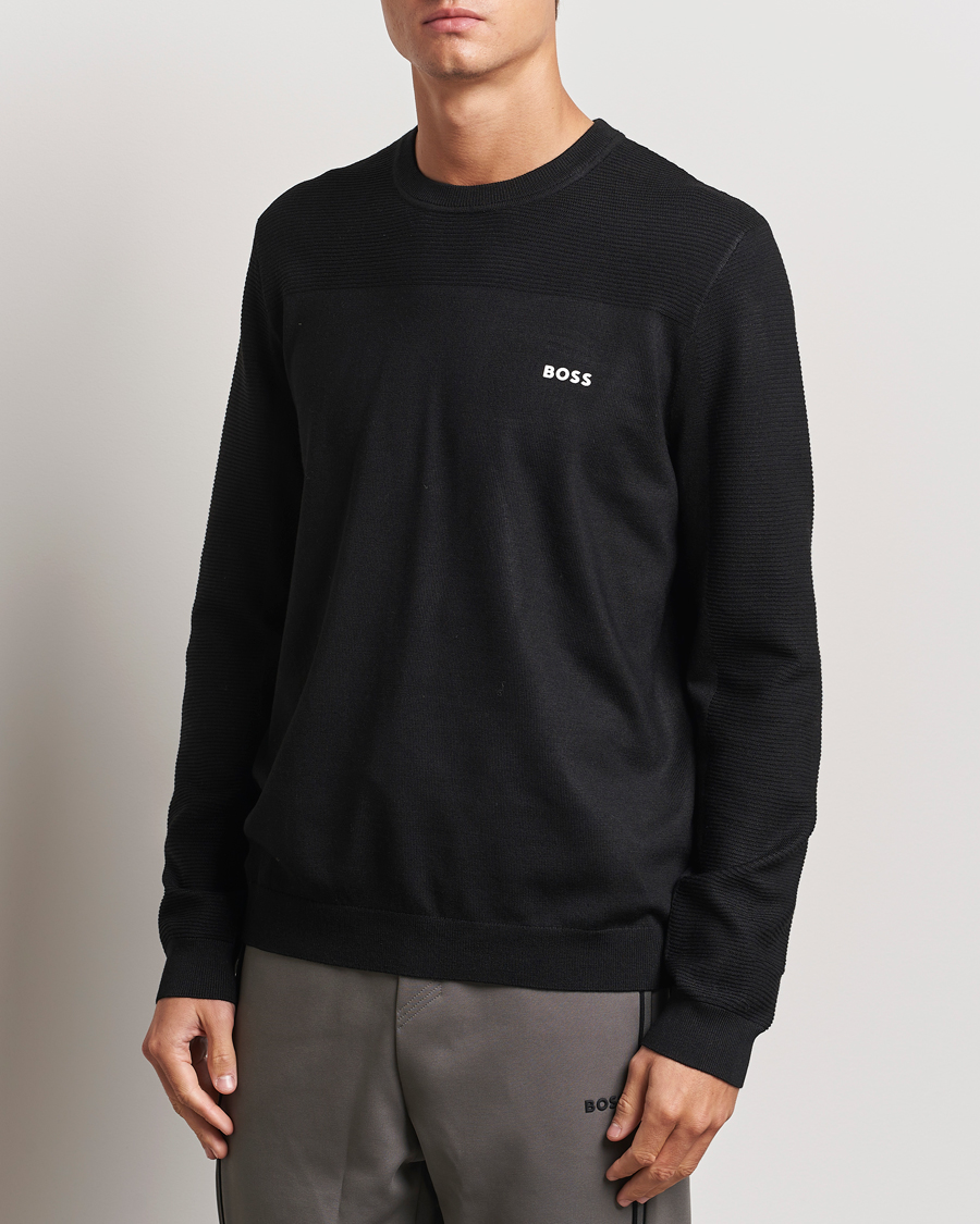 Herr |  | BOSS GREEN | Momentum Knitted Crew Neck Black